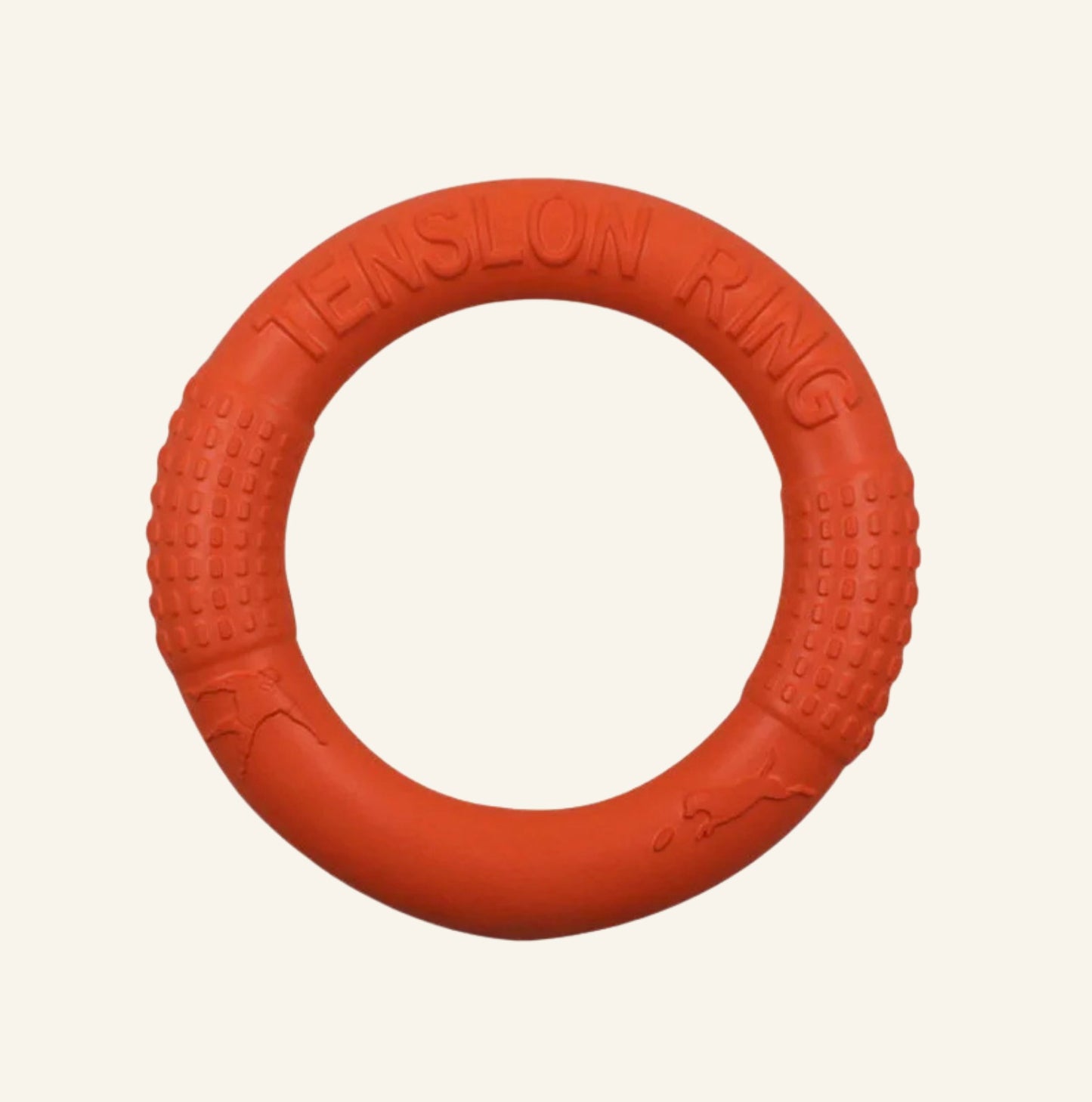 Anneau de jeu pour chien Dog Rider couleur orange, en mousse EVA résistante et flottante.