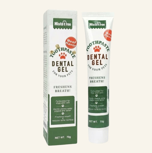 Packaging du dentifrice Dog Rider, conçu pour faciliter le brossage des dents de votre chien 1