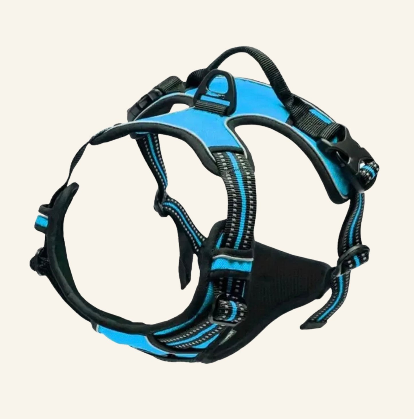 Harnais tactique Dog Rider ergonomique en couleur bleue.