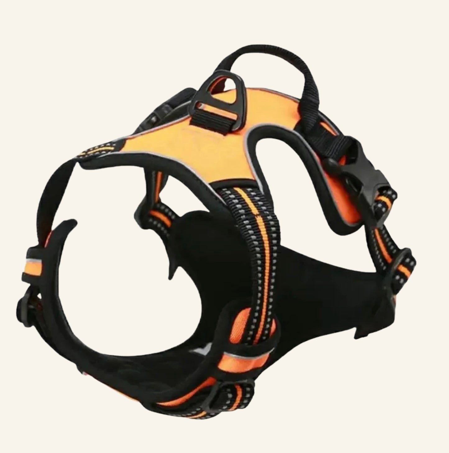 Harnais tactique Dog Rider robuste en couleur orange.