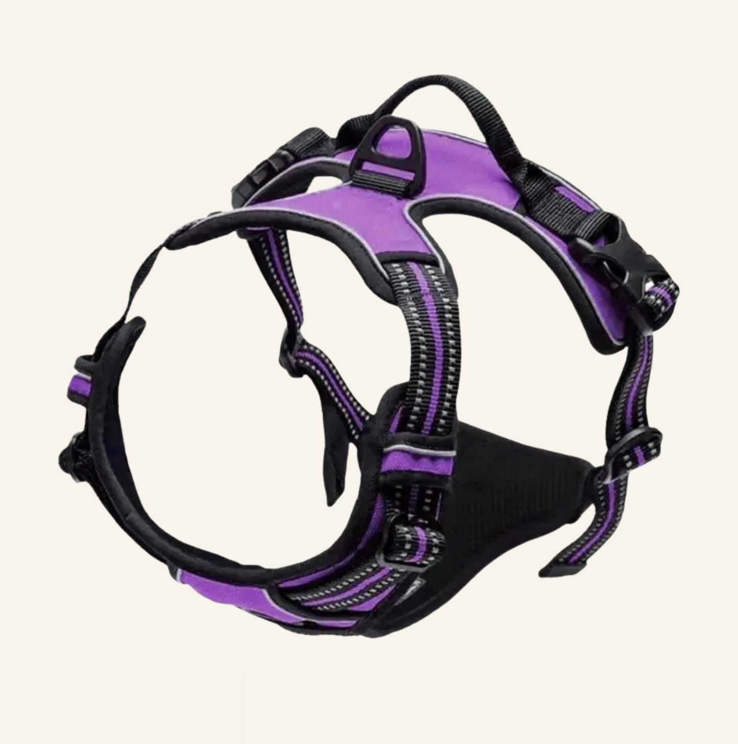 Harnais tactique Dog Rider confortable en couleur violet.