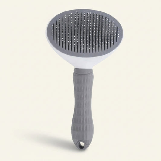 Brosse pour chien auto-nettoyante, coloris gris Dog Rider.