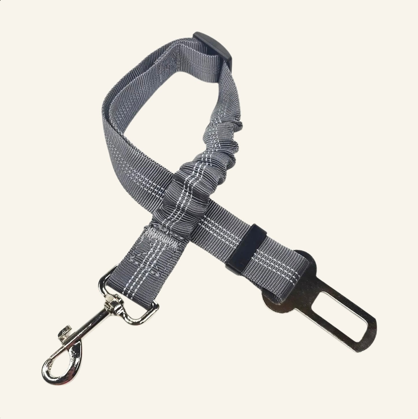 Ceinture de sécurité grise pour chien Dog Rider, accessoire indispensable pour la sécurité routière de votre chien
