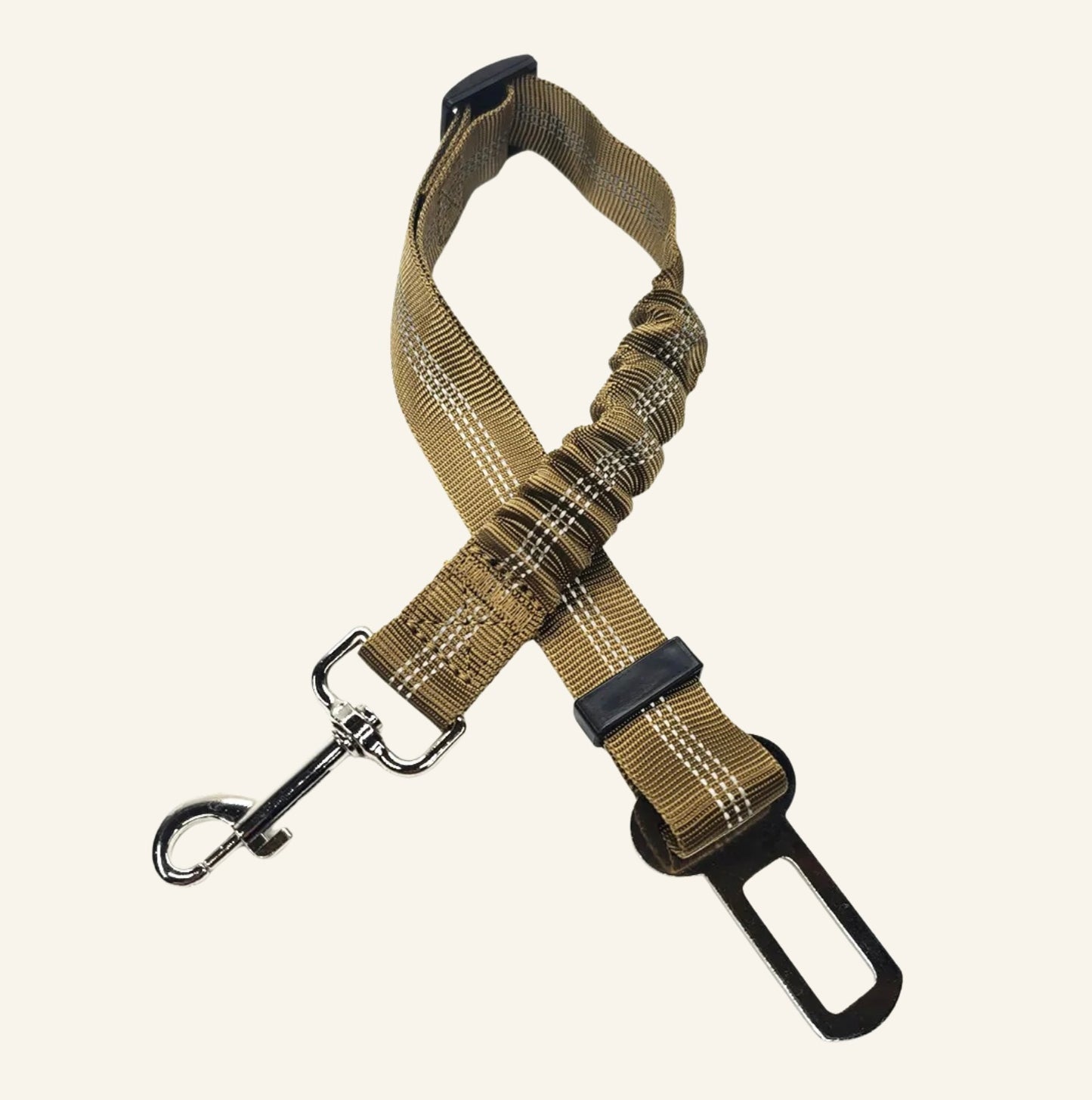 Ceinture de sécurité kaki pour chien Dog Rider, idéale pour les déplacements en voiture