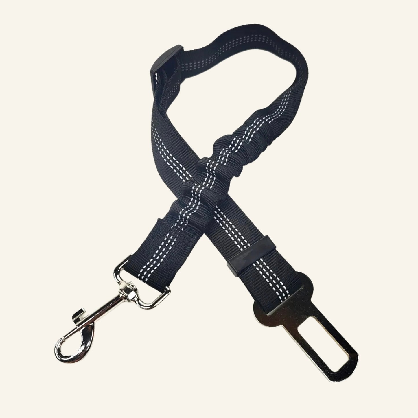 Ceinture de sécurité noire pour chien Dog Rider, résistante et sécurisée pour les trajets en voiture