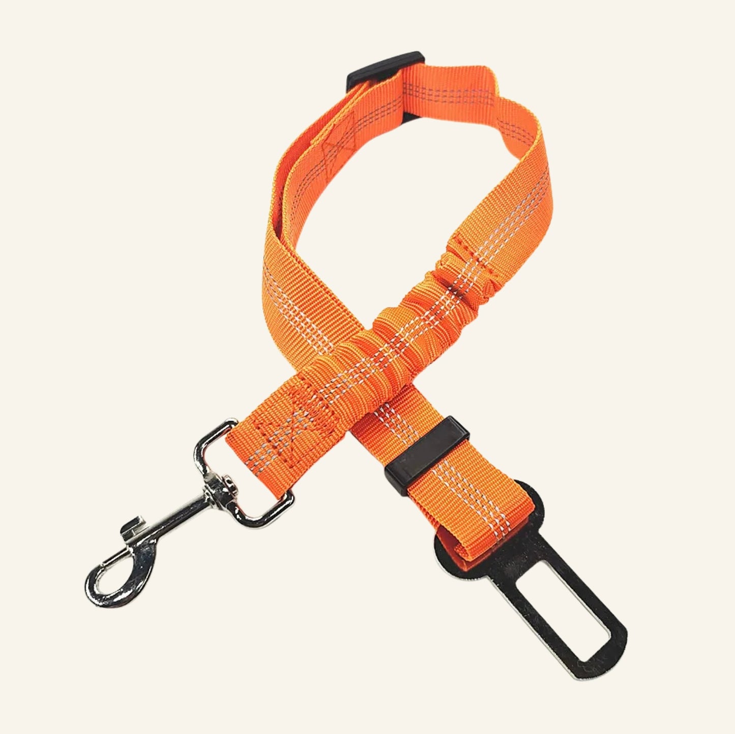 Ceinture de sécurité orange pour chien Dog Rider, accessoire indispensable pour attacher votre animal en voiture