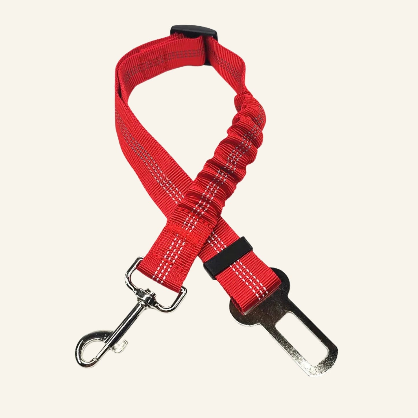 Ceinture de sécurité rouge pour chien Dog Rider, maintien et sécurité sur la route