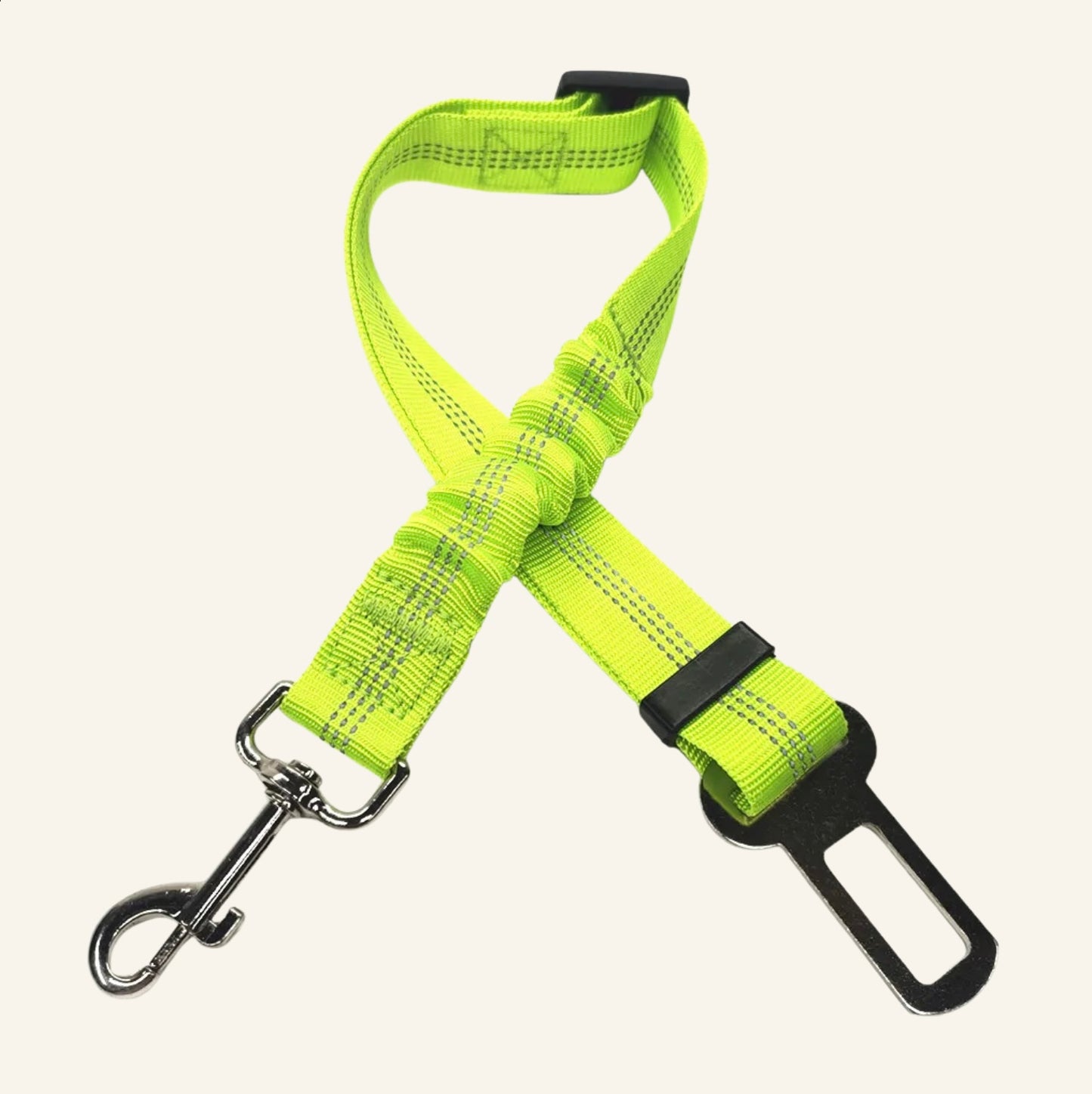 Ceinture de sécurité vert fluo pour chien Dog Rider pour un voyage en voiture sécurisé