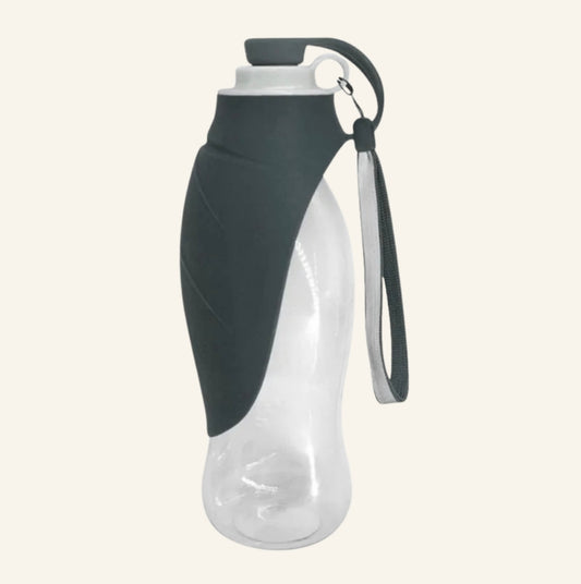 Gourde de voyage pour chien coloris noir, design compact Dog Rider.