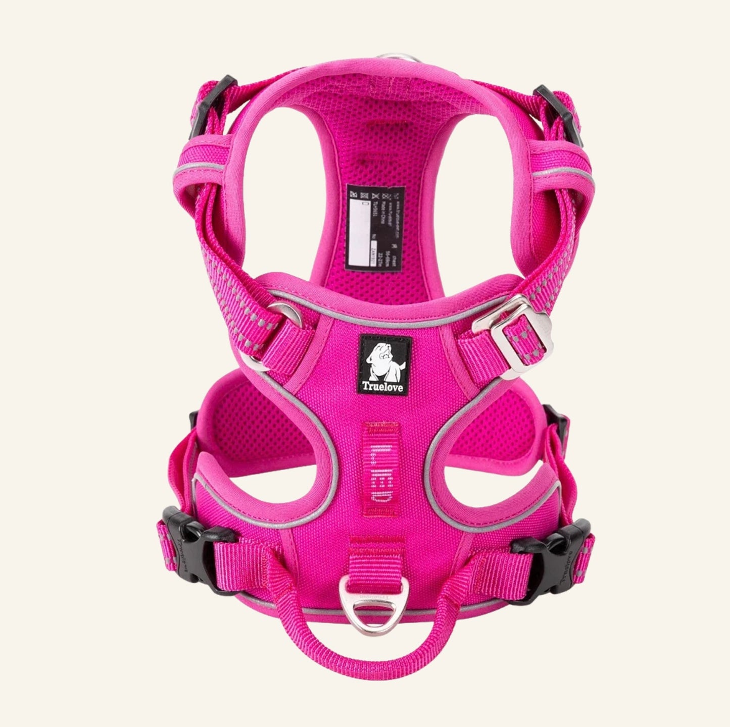 Harnais pour chien anti-traction réfléchissant rose⁠