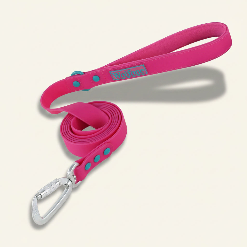 Laisse pour chien à poignée rembourrée Dog Rider, coloris rose fuchsia