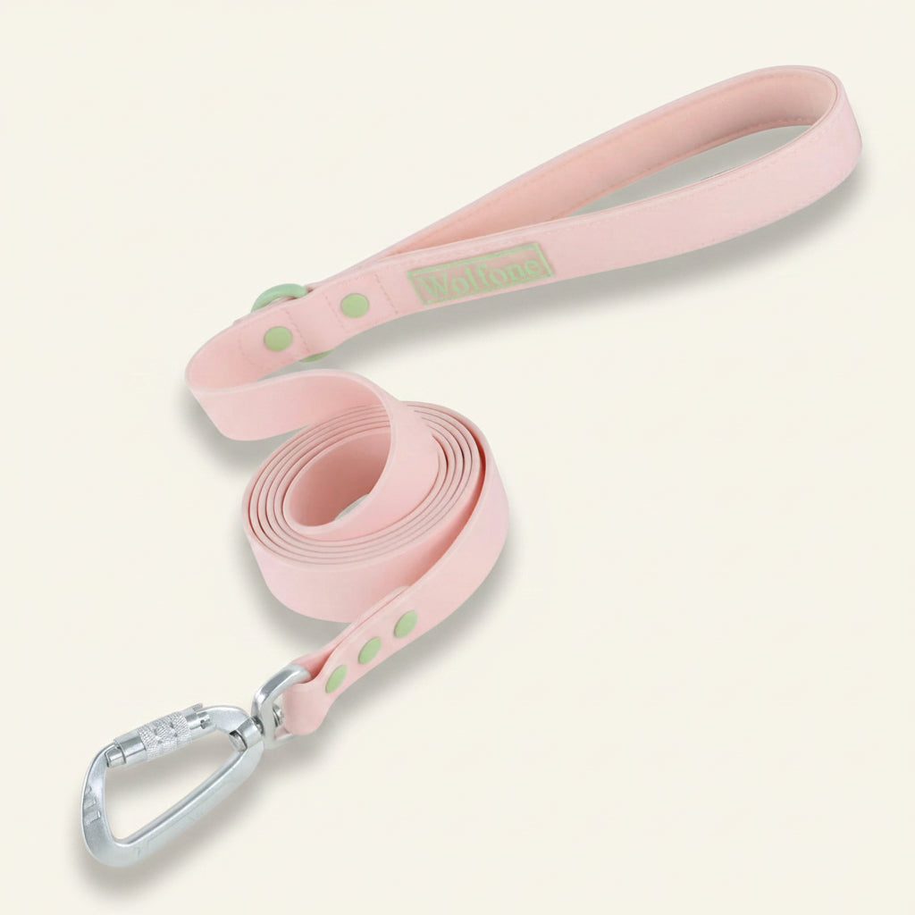 Laisse pour chien à poignée rembourrée Dog Rider, coloris rose pâle