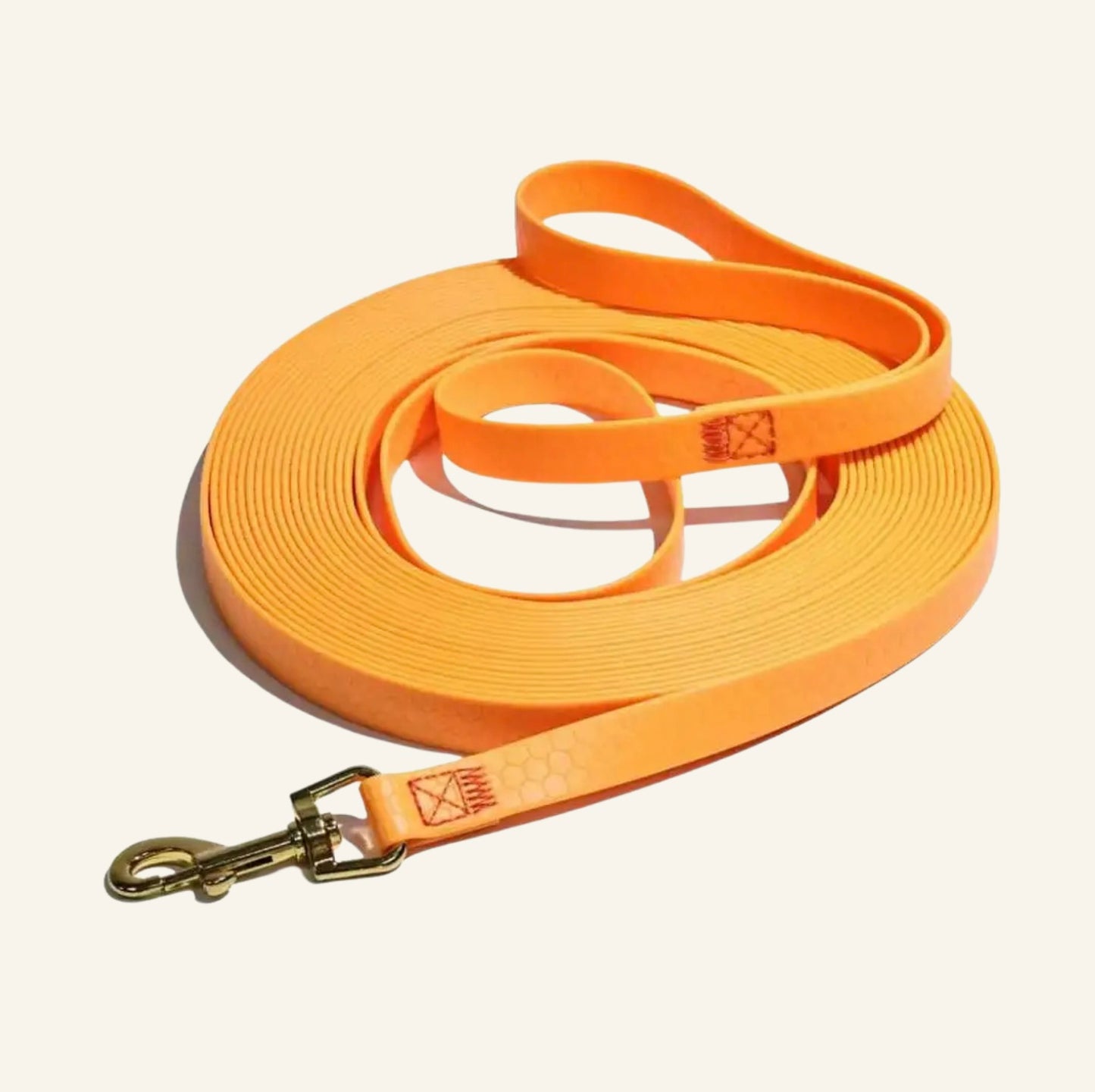 Longe d'entraînement pour chien en PVC de couleur orange avec mousqueton métallique robuste Dog rider