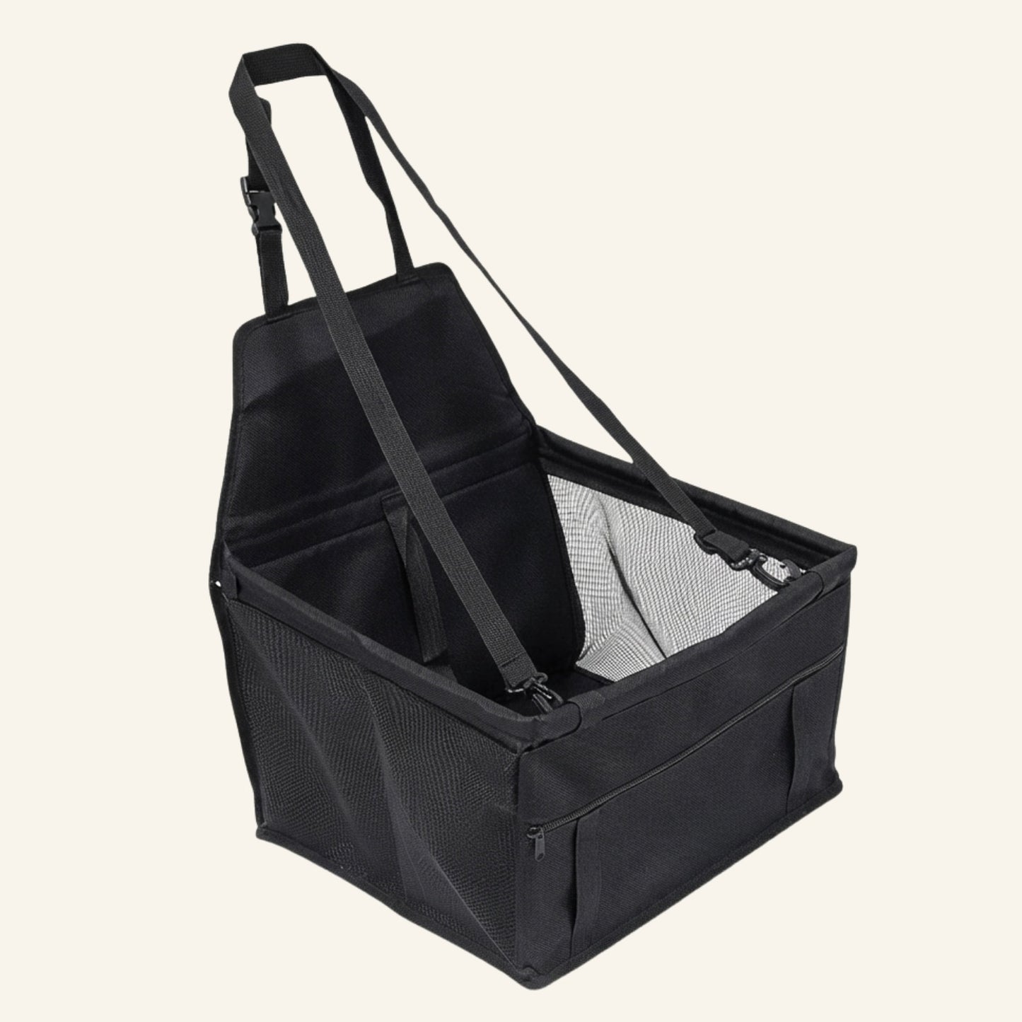 Siège auto pour chien noir Dog Rider, accessoire de voyage indispensable pour la sécurité en voiture